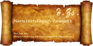 Harnischfeger Zsanett névjegykártya